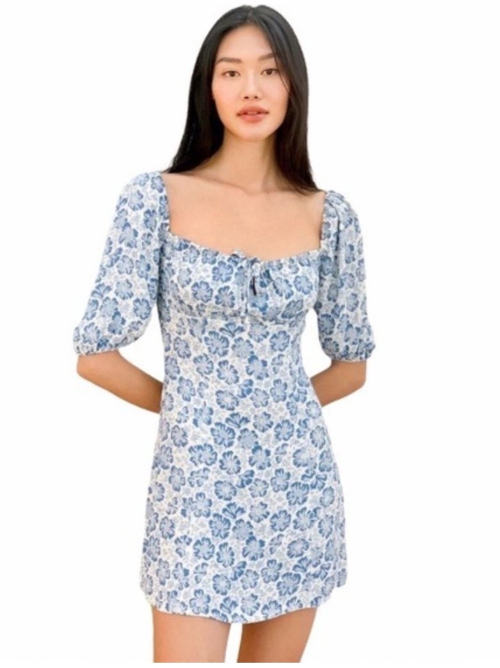 Reformation Sette Dress Waltz Puffy Sleeves - Picture 1 of 5